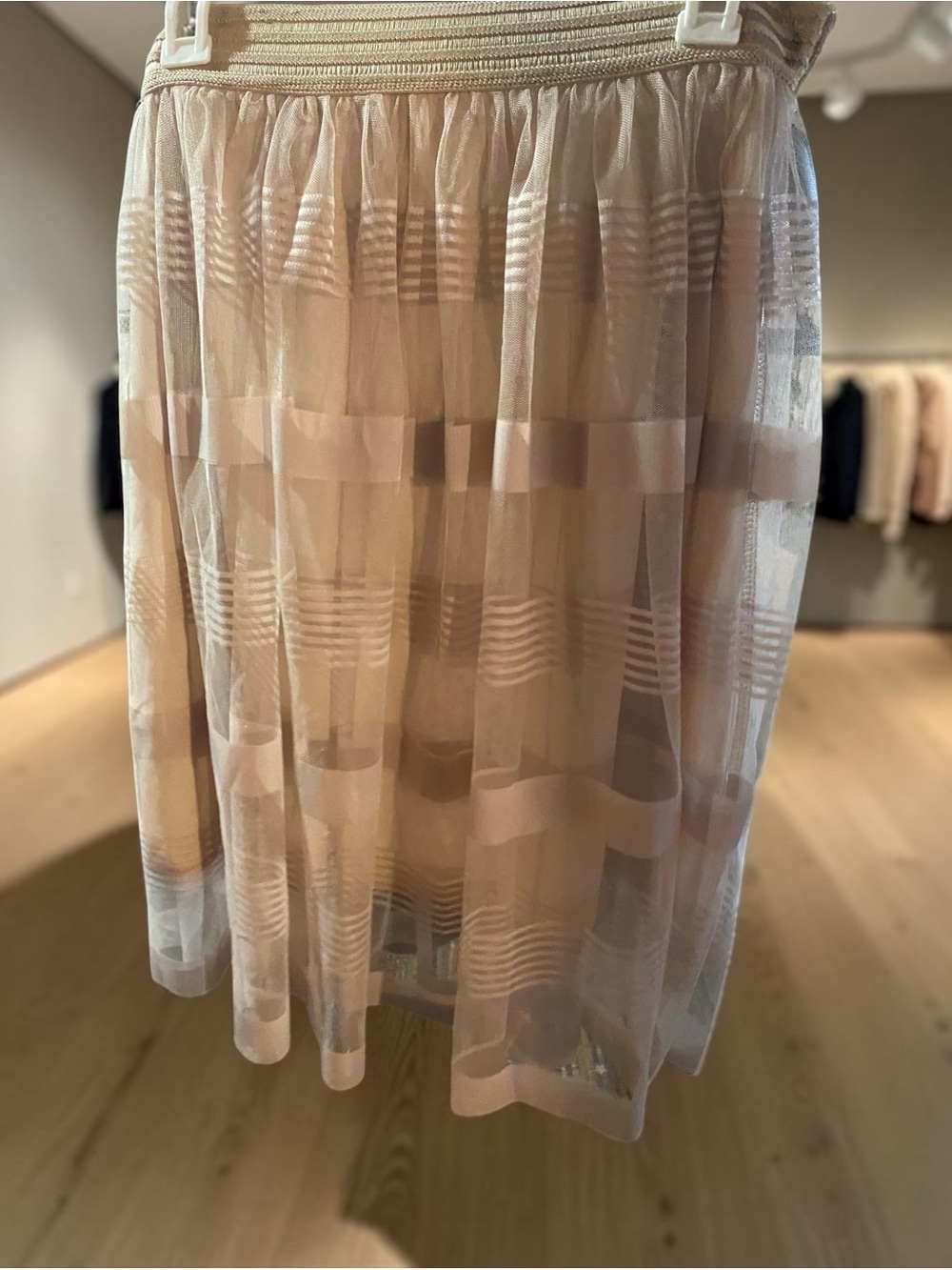 Metro Wear Blush Layered Mesh A-Line Skirt